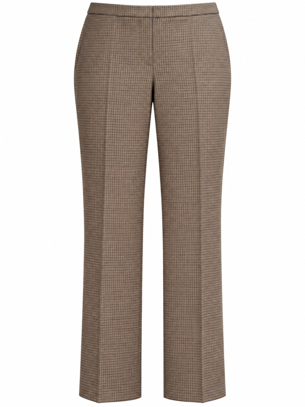 Talbots Taupe Glen Plaid Straight-Leg Pants